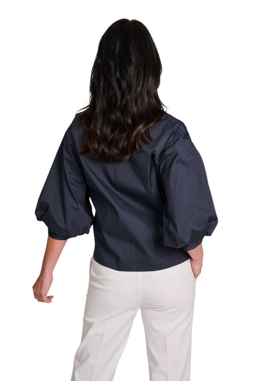Hemisphere blouse lange mouwen dames marine 261AMAL-32 525