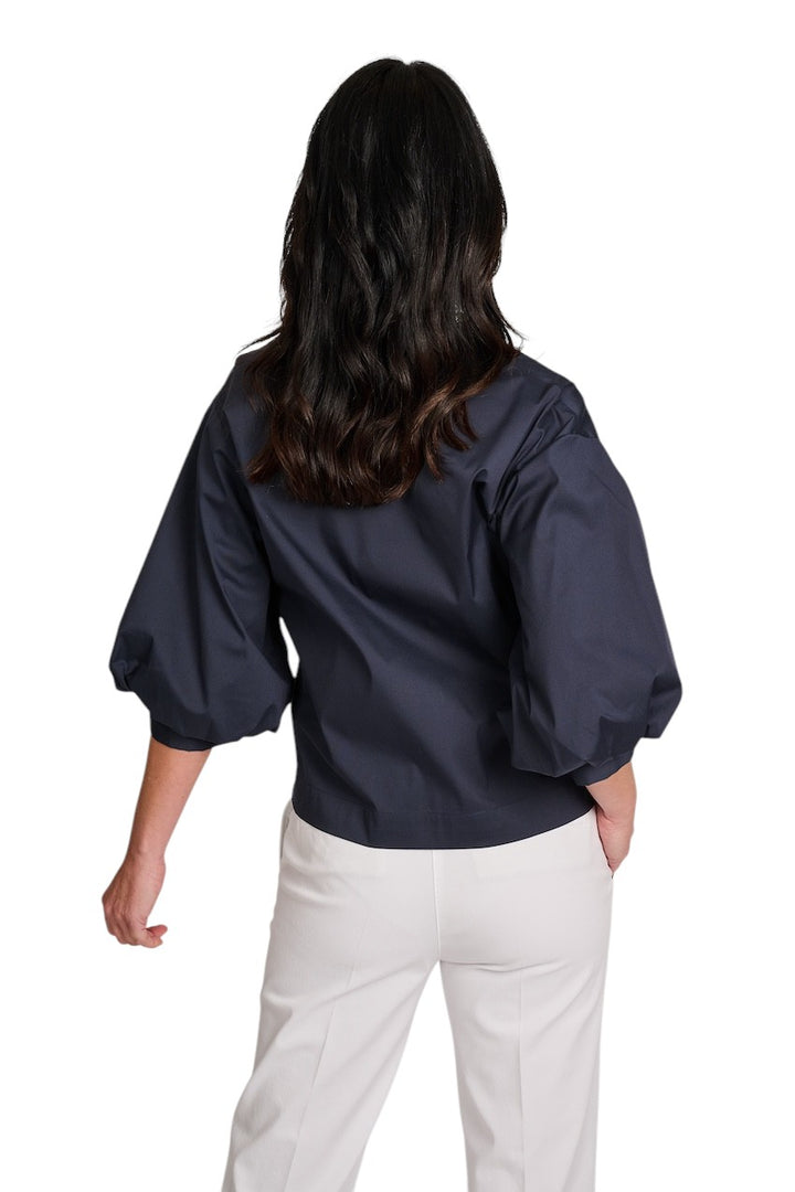 Hemisphere blouse lange mouwen dames marine 261AMAL-32 525