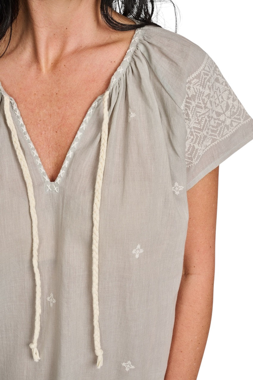 Hemisphere blouse zonder mouwen dames grijs 261OFEAUNI-6 6082