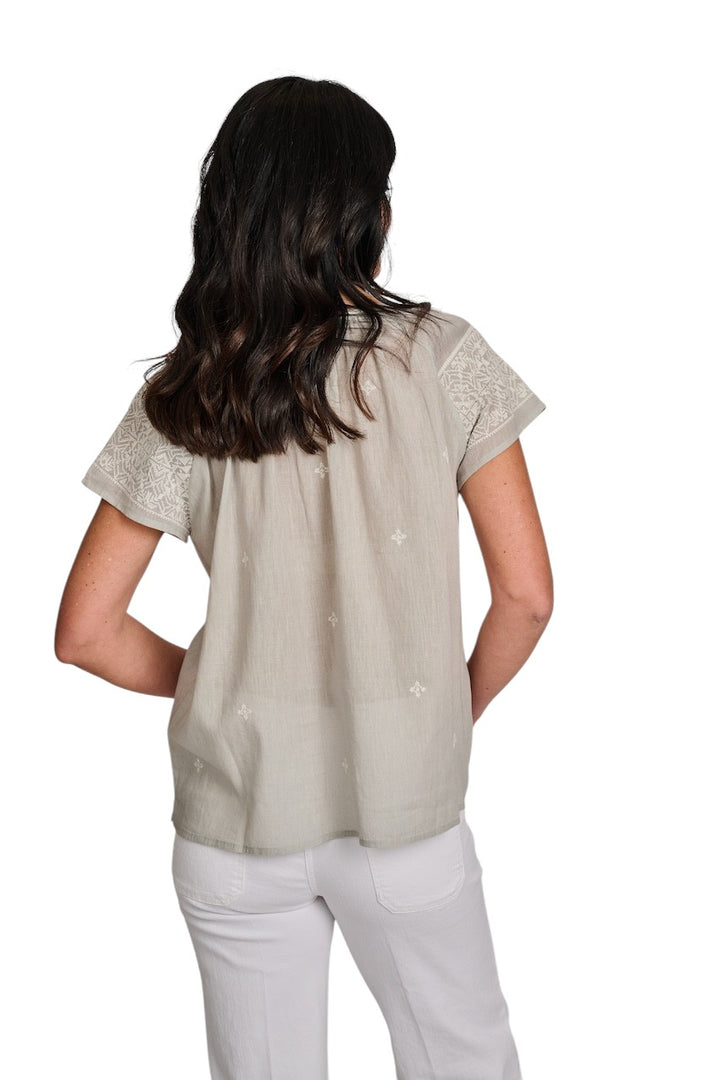 Hemisphere blouse zonder mouwen dames grijs 261OFEAUNI-6 6082