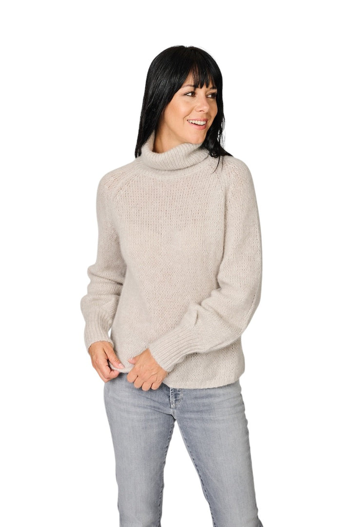 Hemisphere pull trui dames taupe
