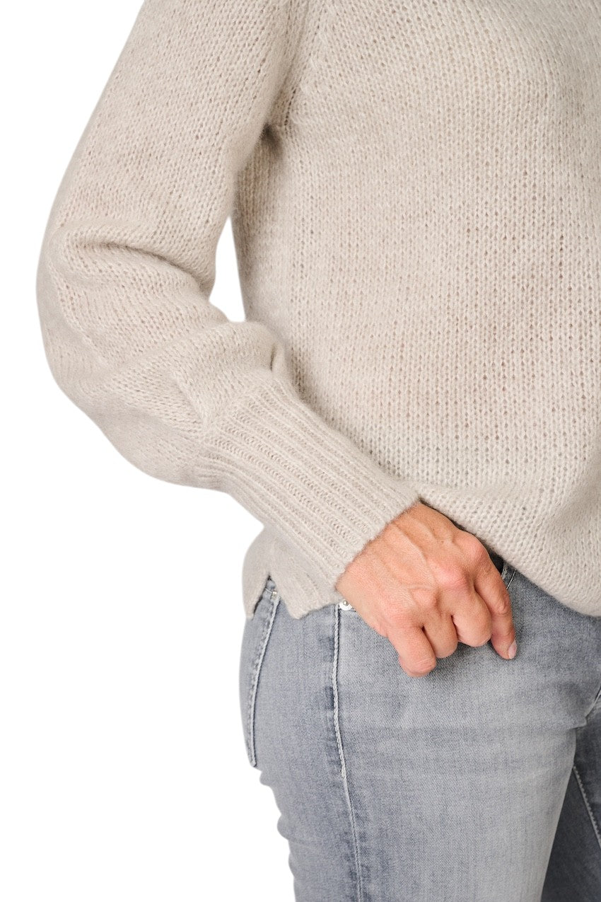 Hemisphere pull trui dames taupe