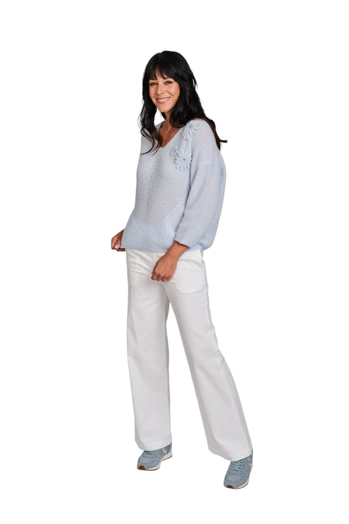 Hemisphere pull trui v-hals dames ciel 261C534FP-17 5227