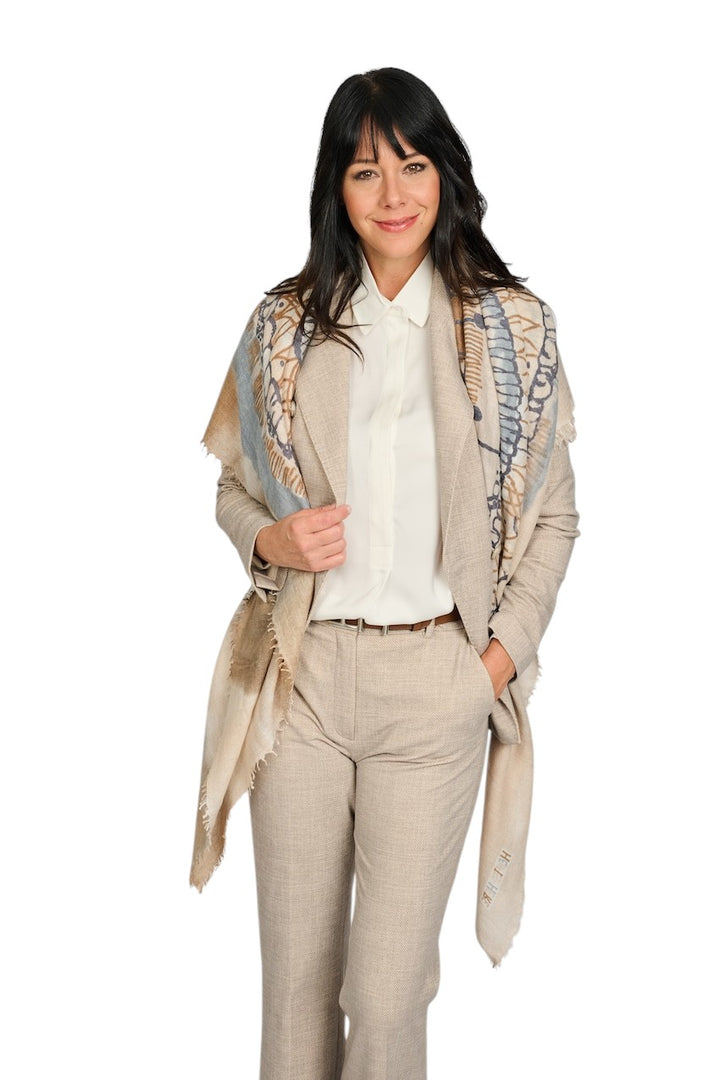 Hemisphere sjaal dames beige NCIRCLE-CSMQ 252B