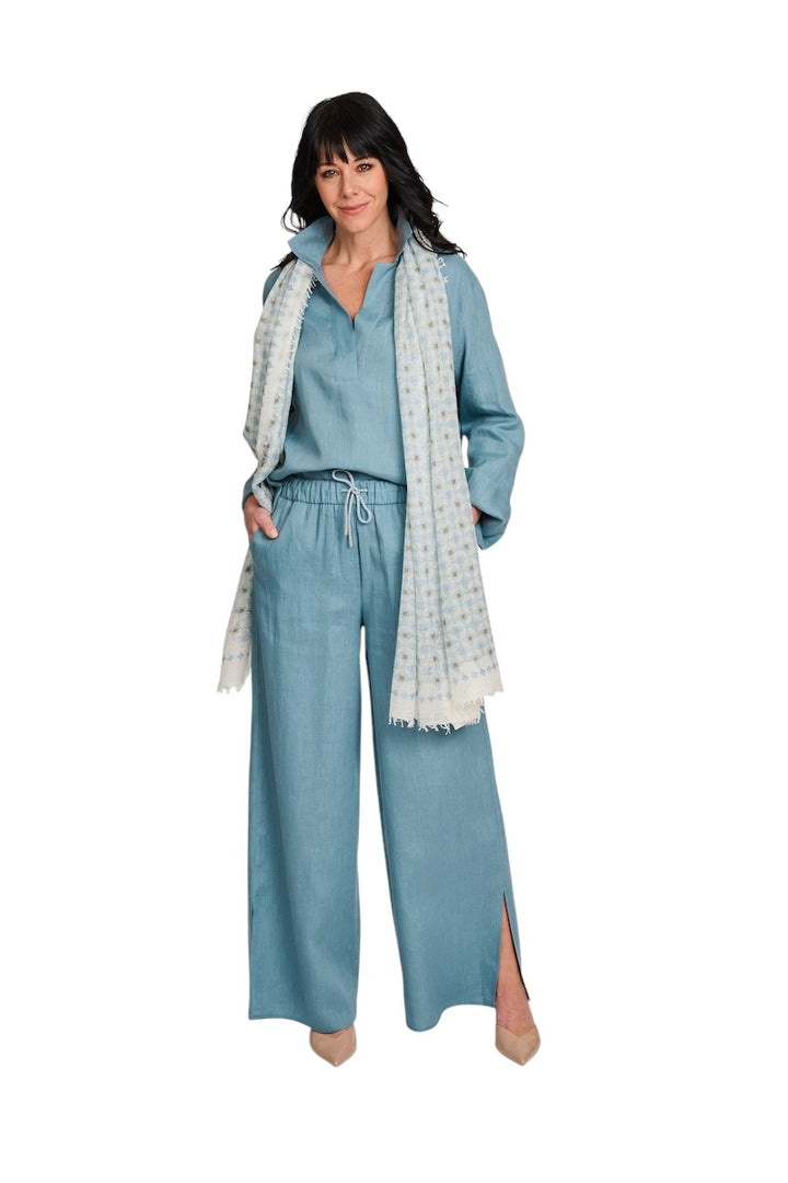 Panicale Cashmere blouse dames petrol