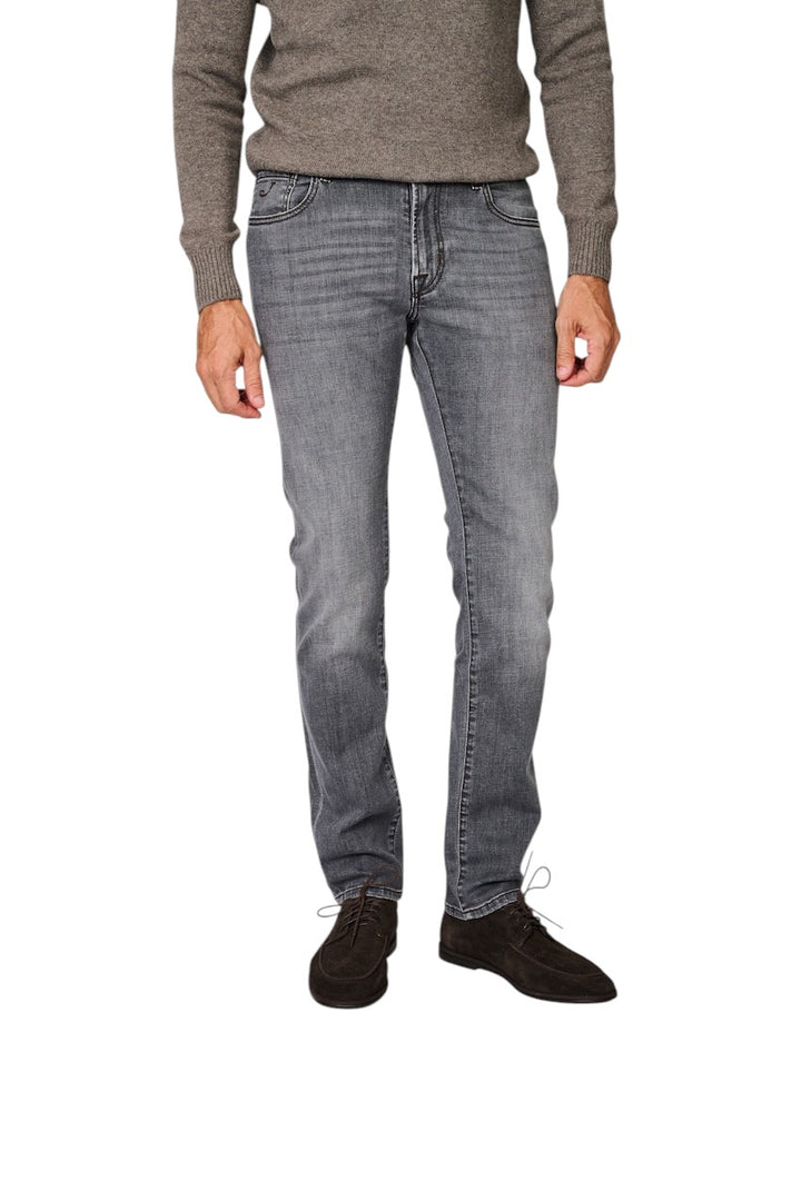 Jacob Cohen Men jeans heren zwart slim fit with zipper Bard JUM_QE009 030 S4286 600D