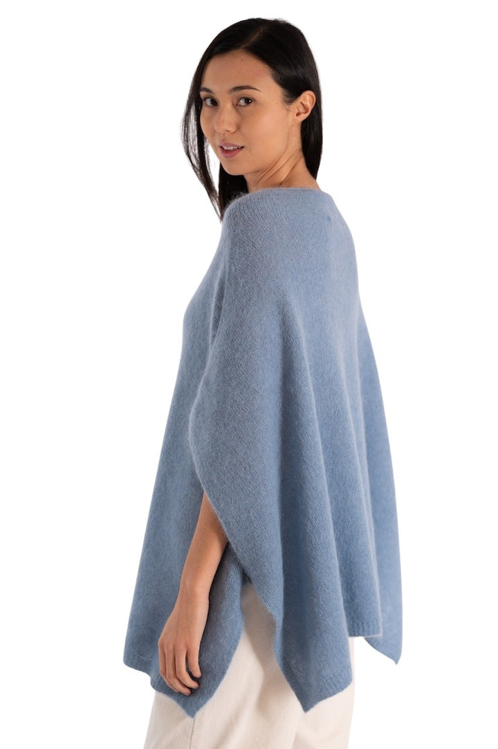 Jeff poncho dames blauw