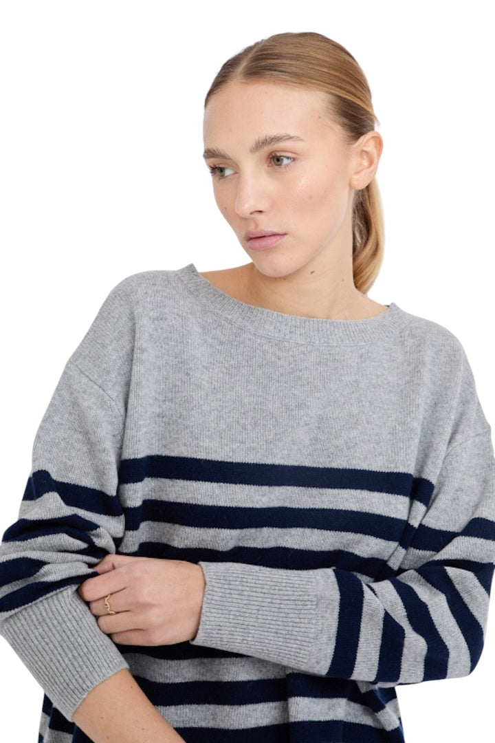 Jeff pull trui ronde hals dames marine NEWPORT 9658