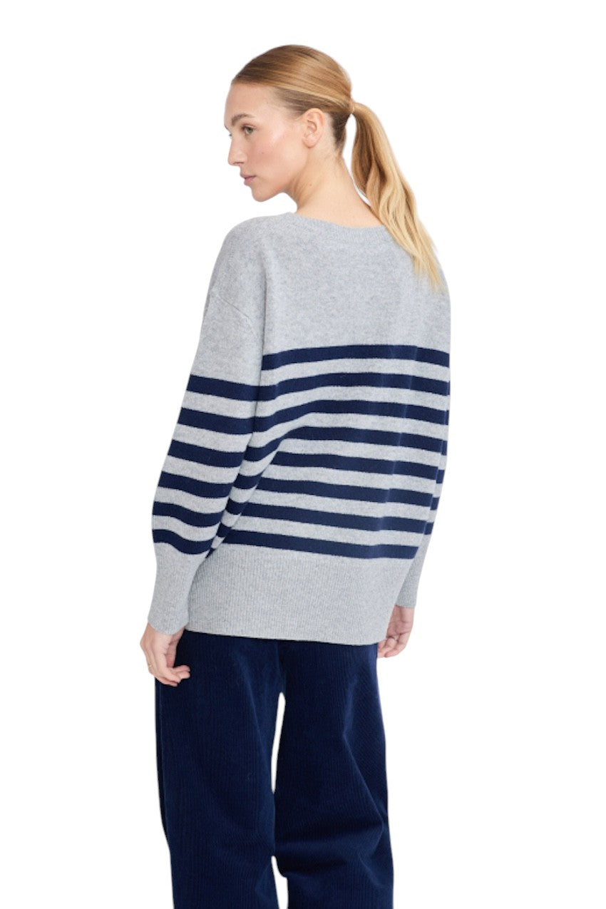 Jeff pull trui ronde hals dames marine NEWPORT 9658