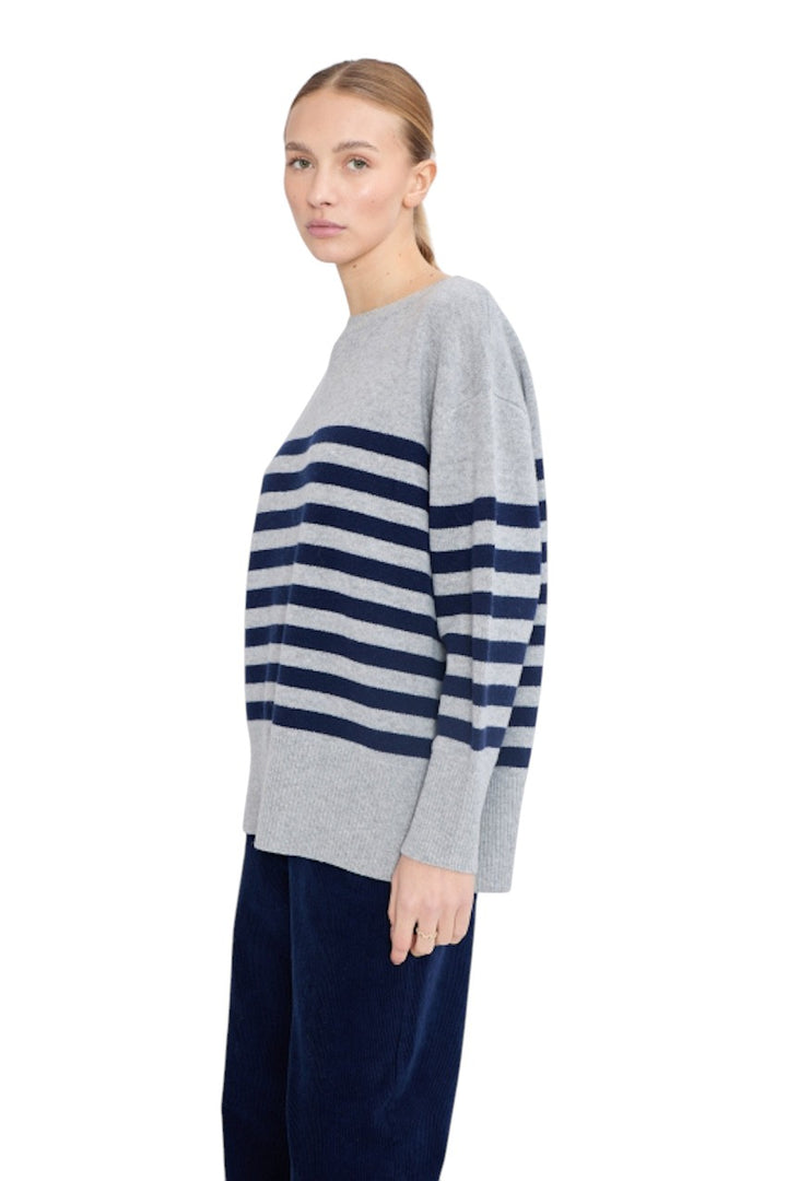 Jeff pull trui ronde hals dames marine NEWPORT 9658
