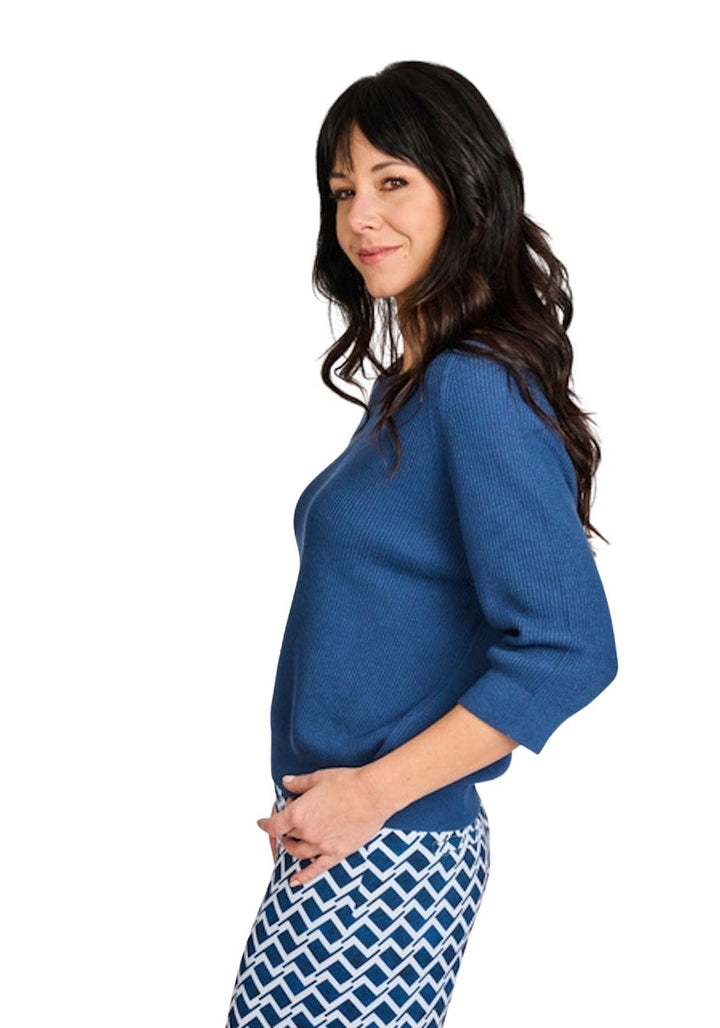 Jeff pull trui v-hals dames denim Claris 56