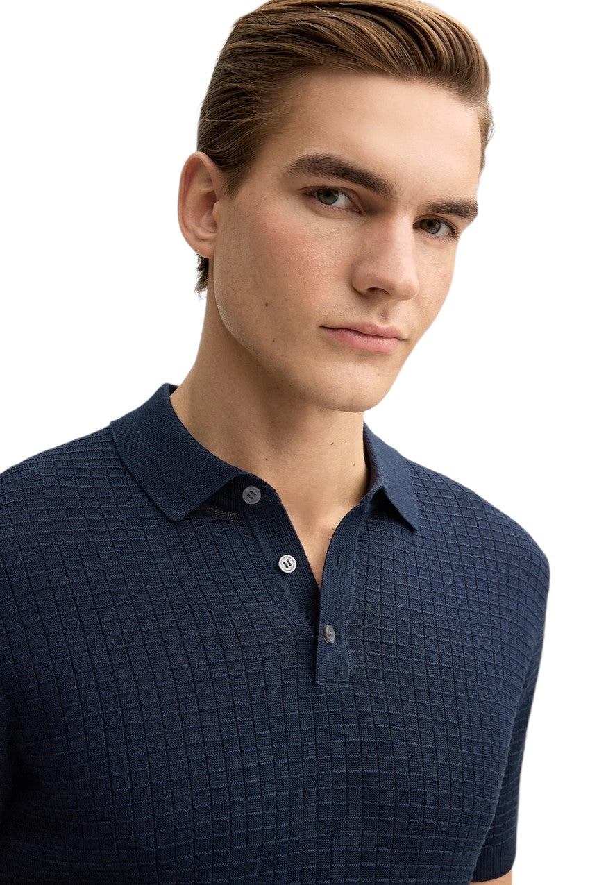 Joop polo shirt korte mouwen heren donker blauw Vanceo 10100298 00402