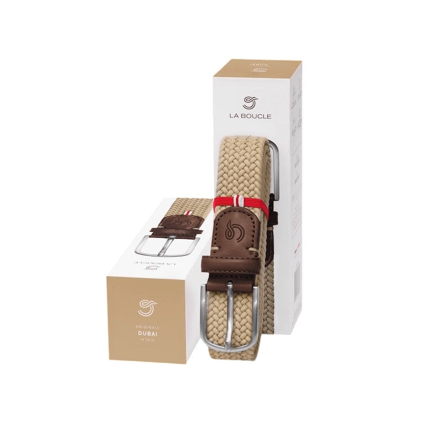 La Boucle riem heren beige DUBAI MONO BEIGE