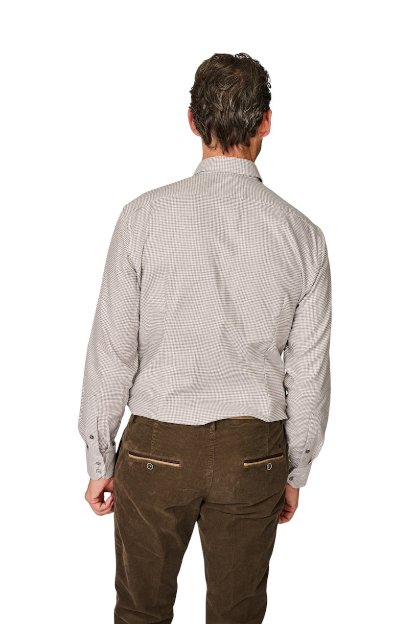 Van Laack Men shirt long sleeves men's brown Roy-TF