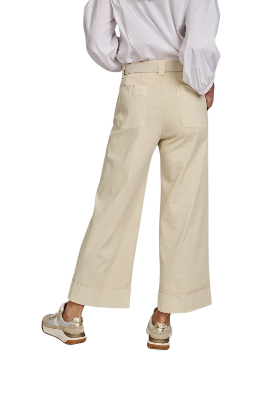 Mason'S Women broek dames beige New York studio crop 4PNT6R763MBE060332