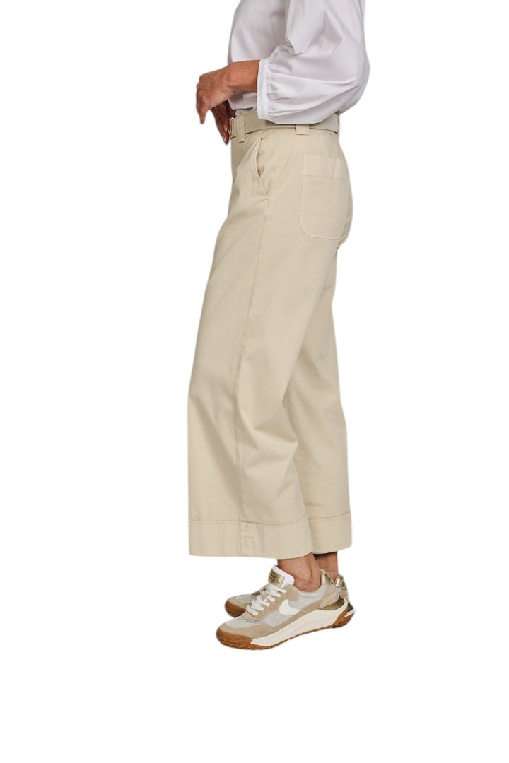 Mason'S Women broek dames beige New York studio crop 4PNT6R763MBE060332
