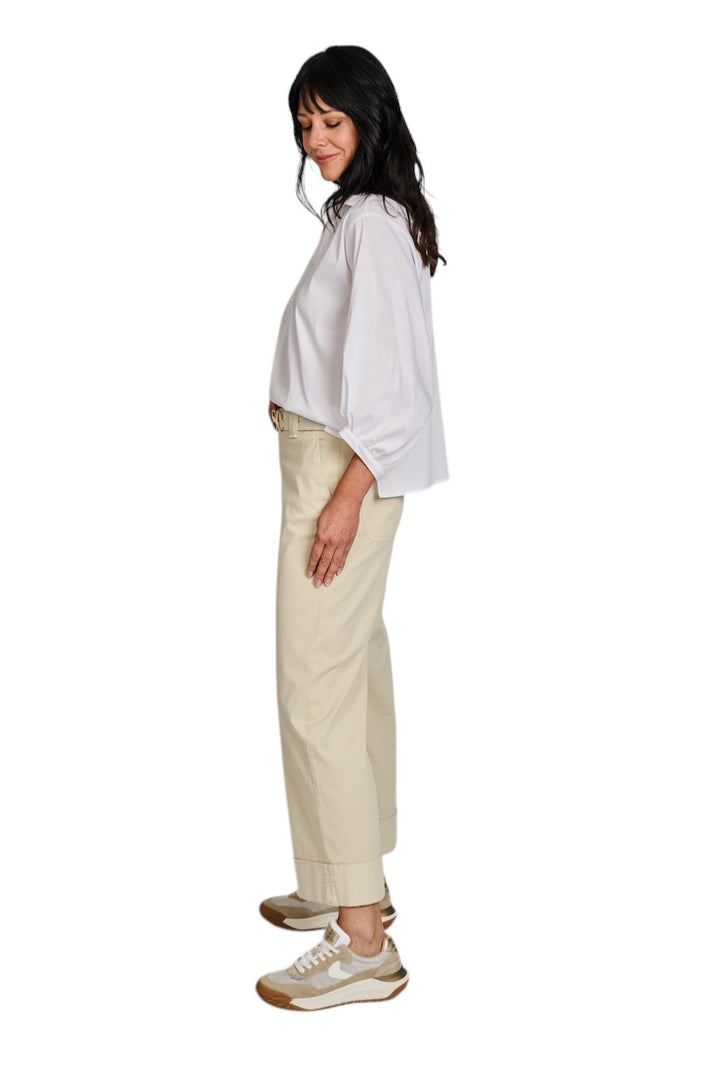 Mason'S Women broek dames beige New York studio crop 4PNT6R763MBE060332
