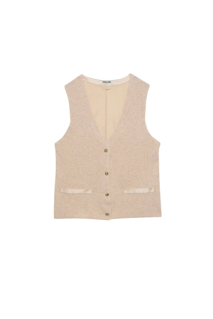 Max&Moi gilet dames beige Gany E25GANY 01