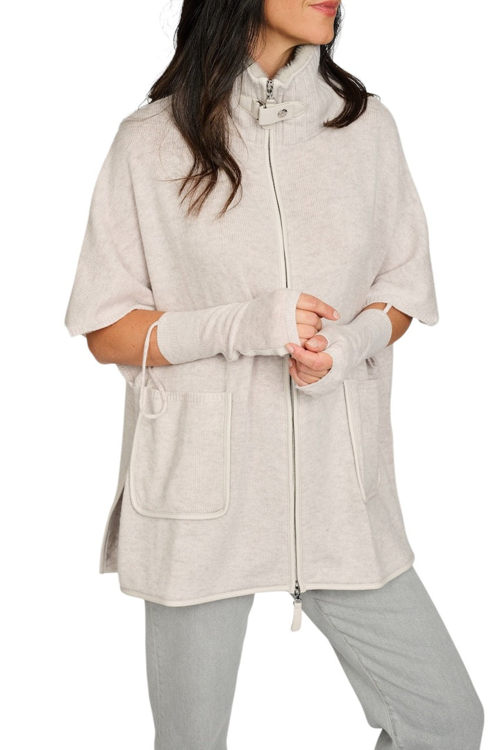Max&Moi poncho dames grijs PAVIA LIGHTGREY