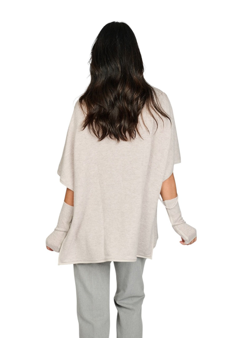 Max&Moi poncho dames grijs PAVIA LIGHTGREY