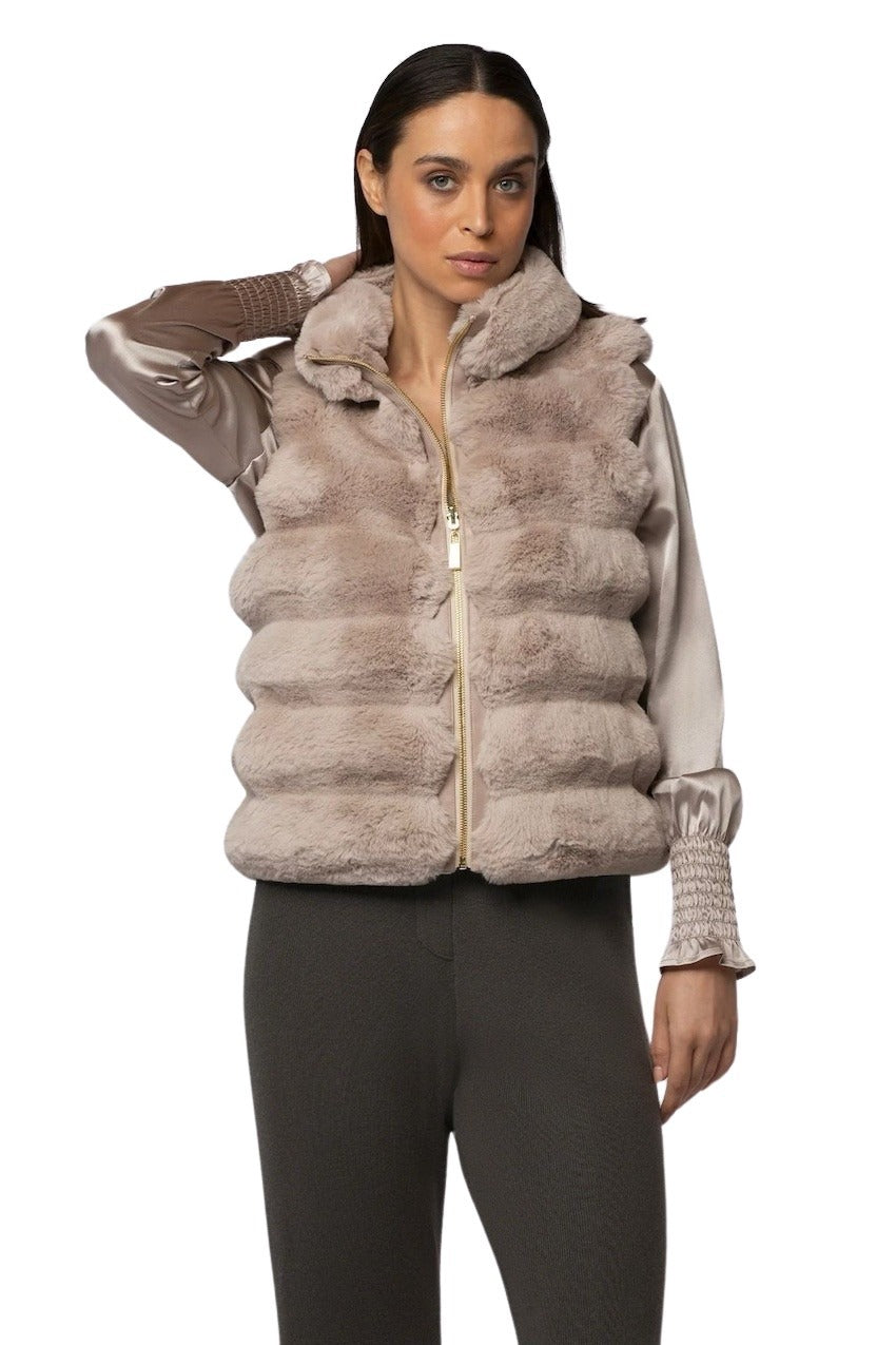 Max&Moi vest dames taupe