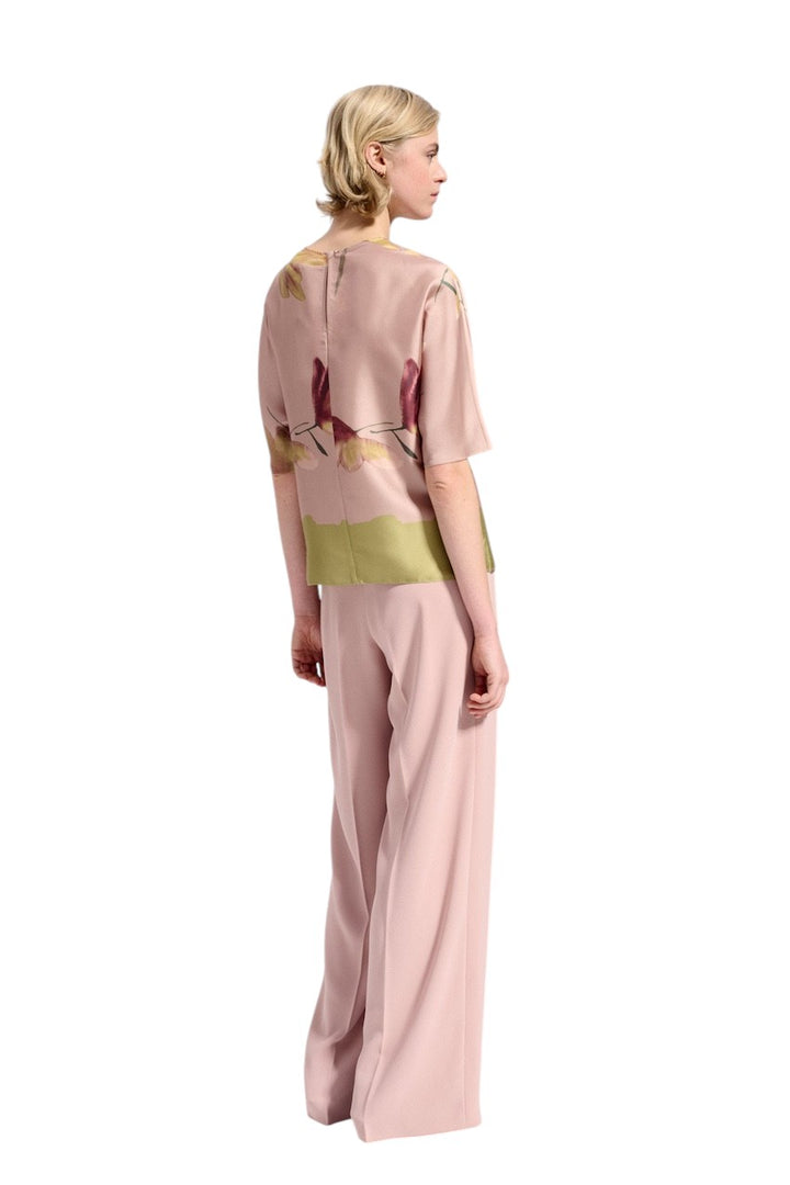Natan Collection blouse korte mouwen dames roze CHERI-JA0F03 134