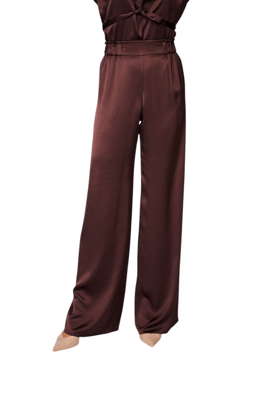 Natan Collection broek dames aubergine FICEO-JTBT02 310