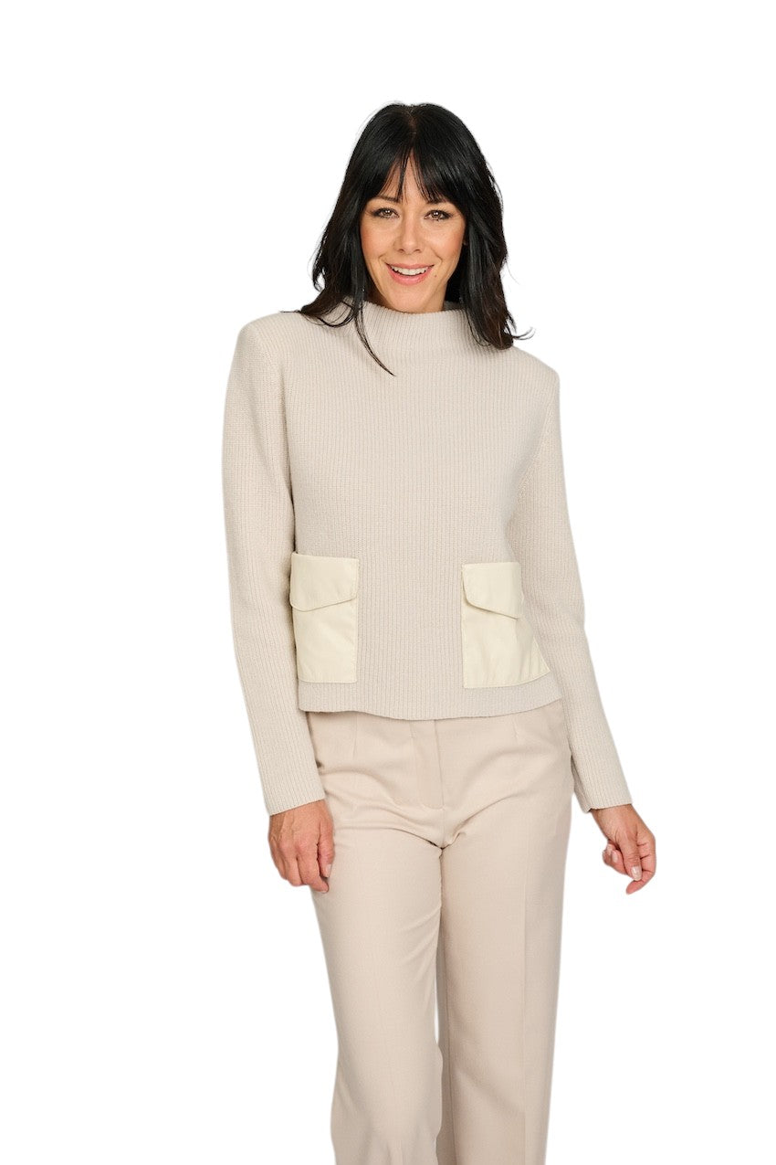 Natan Collection pull trui dames greige MAUI-WOOL 170