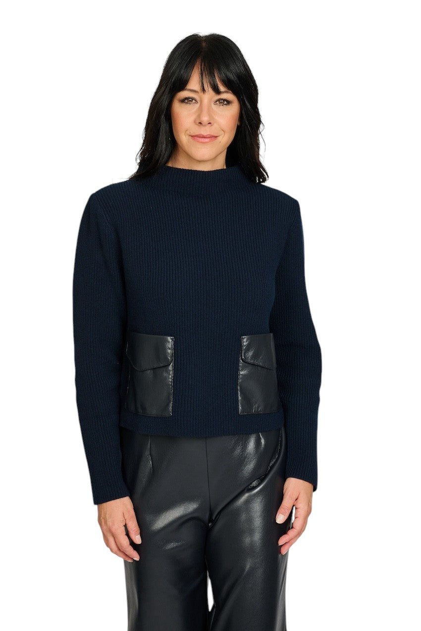 Natan Collection pull trui dames marine MAUI-WOOL 140