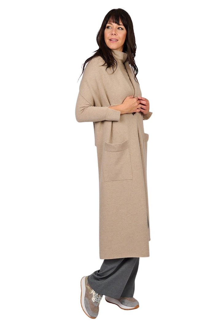 Natan Collection sjaal dames taupe KALIA-WOOLCASH 188