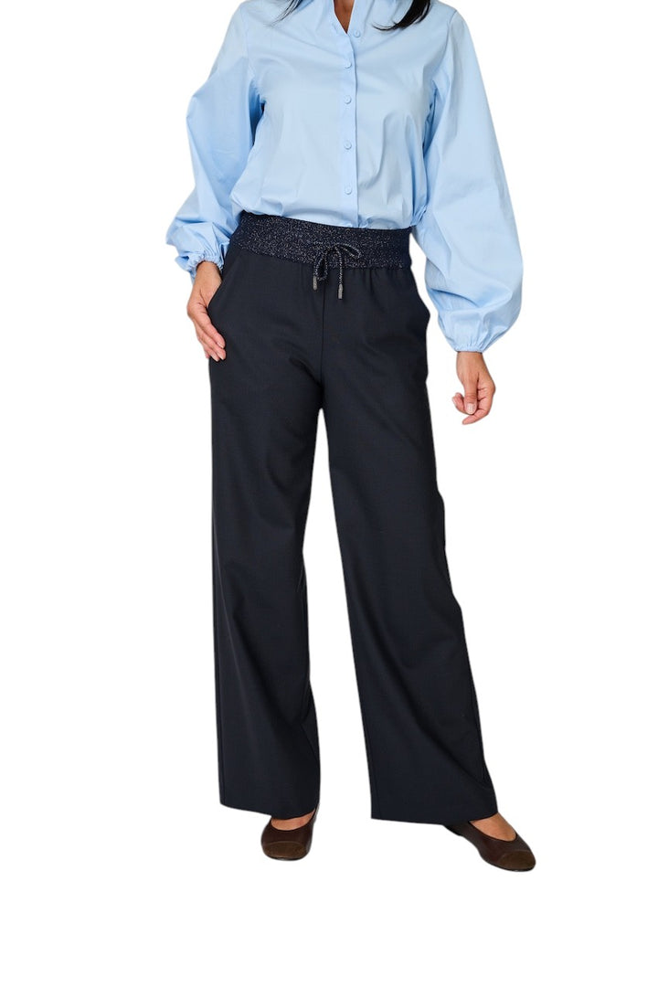 Panicale Cashmere broek dames blauw