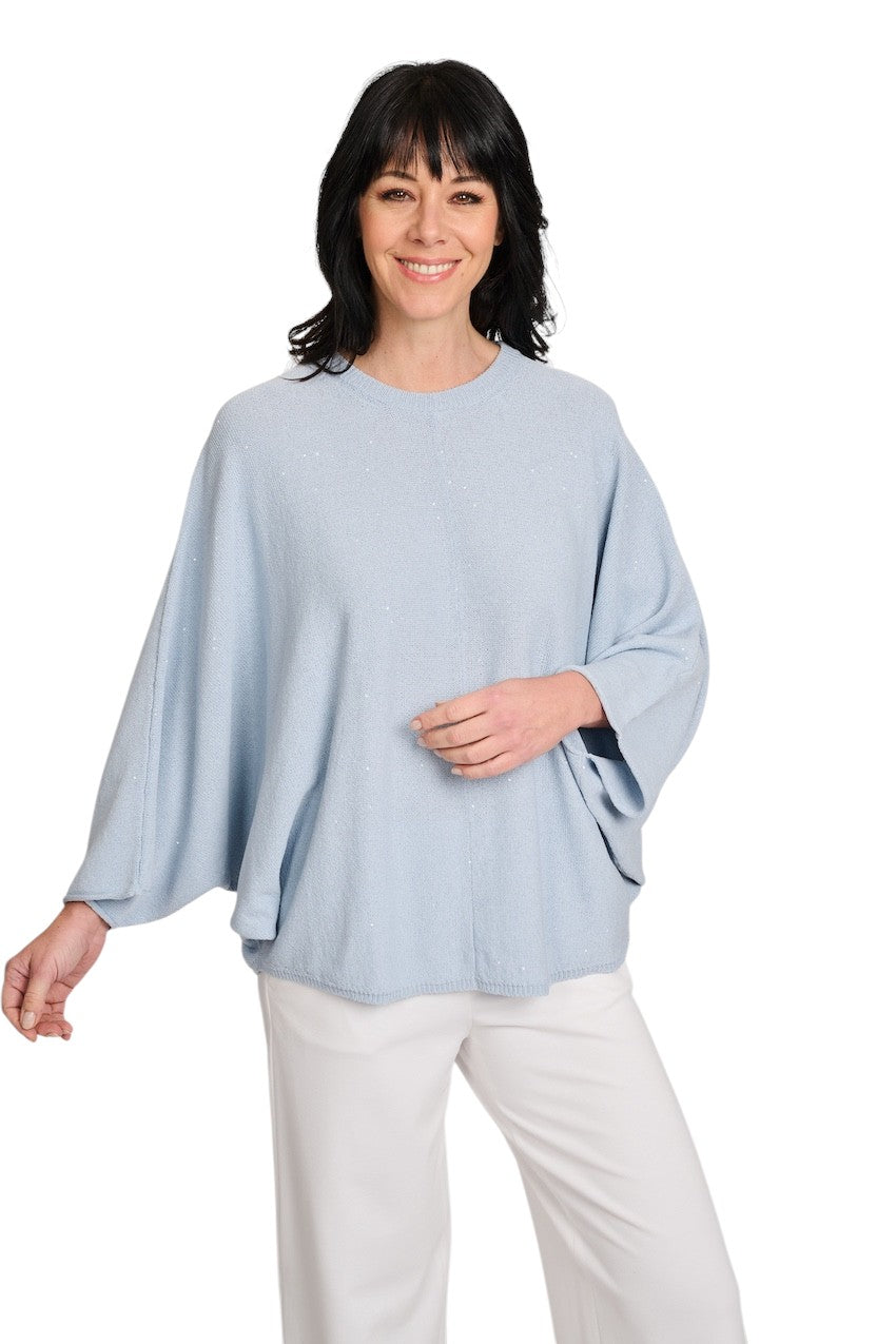 Panicale Cashmere Poncho Damen Himmelsfarbe D380528PO 38D16 0520