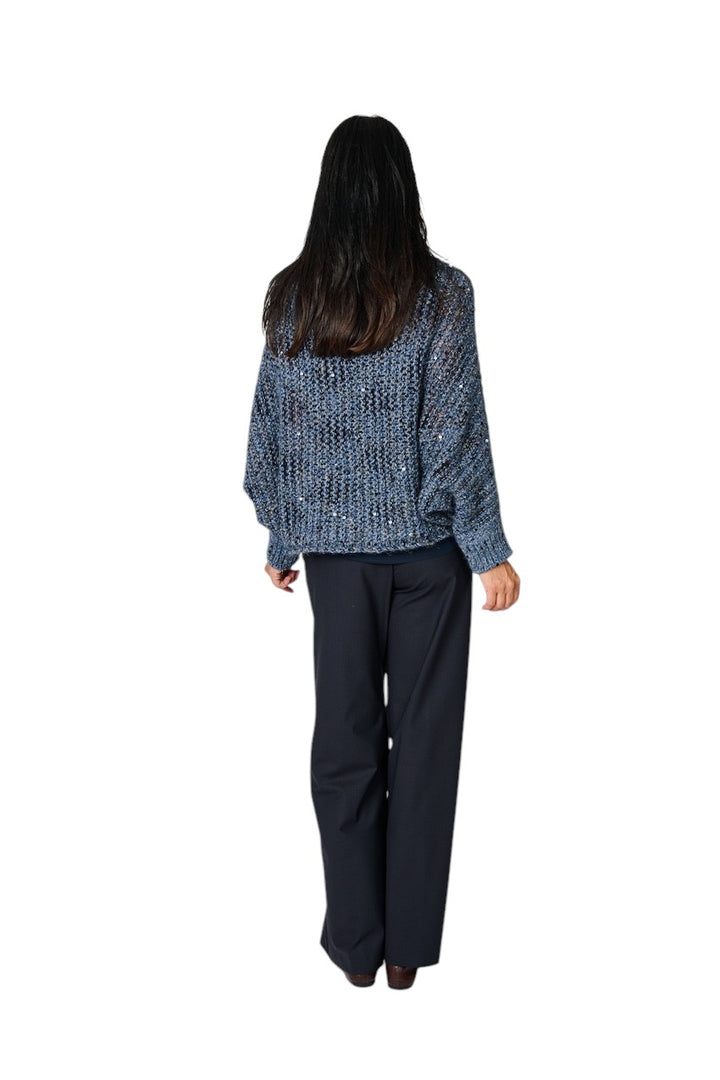 Panicale Cashmere pull trui rolkraag dames marine D390859CL 39D24B 0591