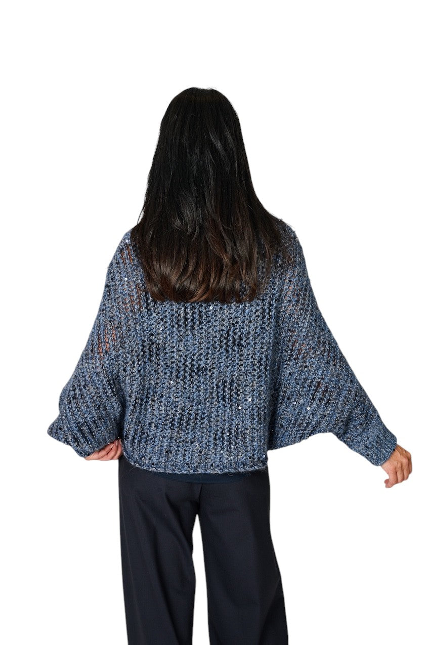 Panicale Cashmere pull trui rolkraag dames marine D390859CL 39D24B 0591