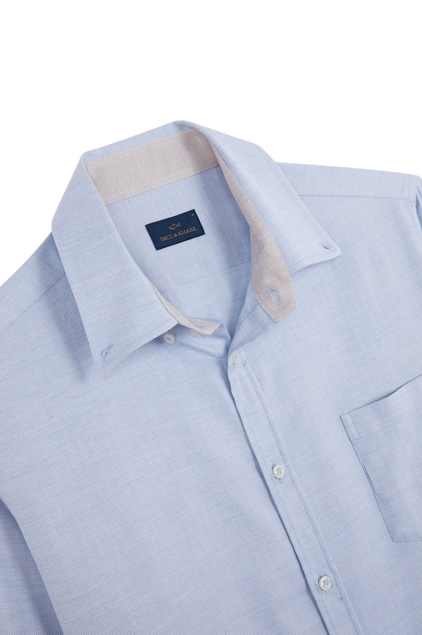 Paul & Shark hemd lange mouwen heren licht blauw 15313027 G53