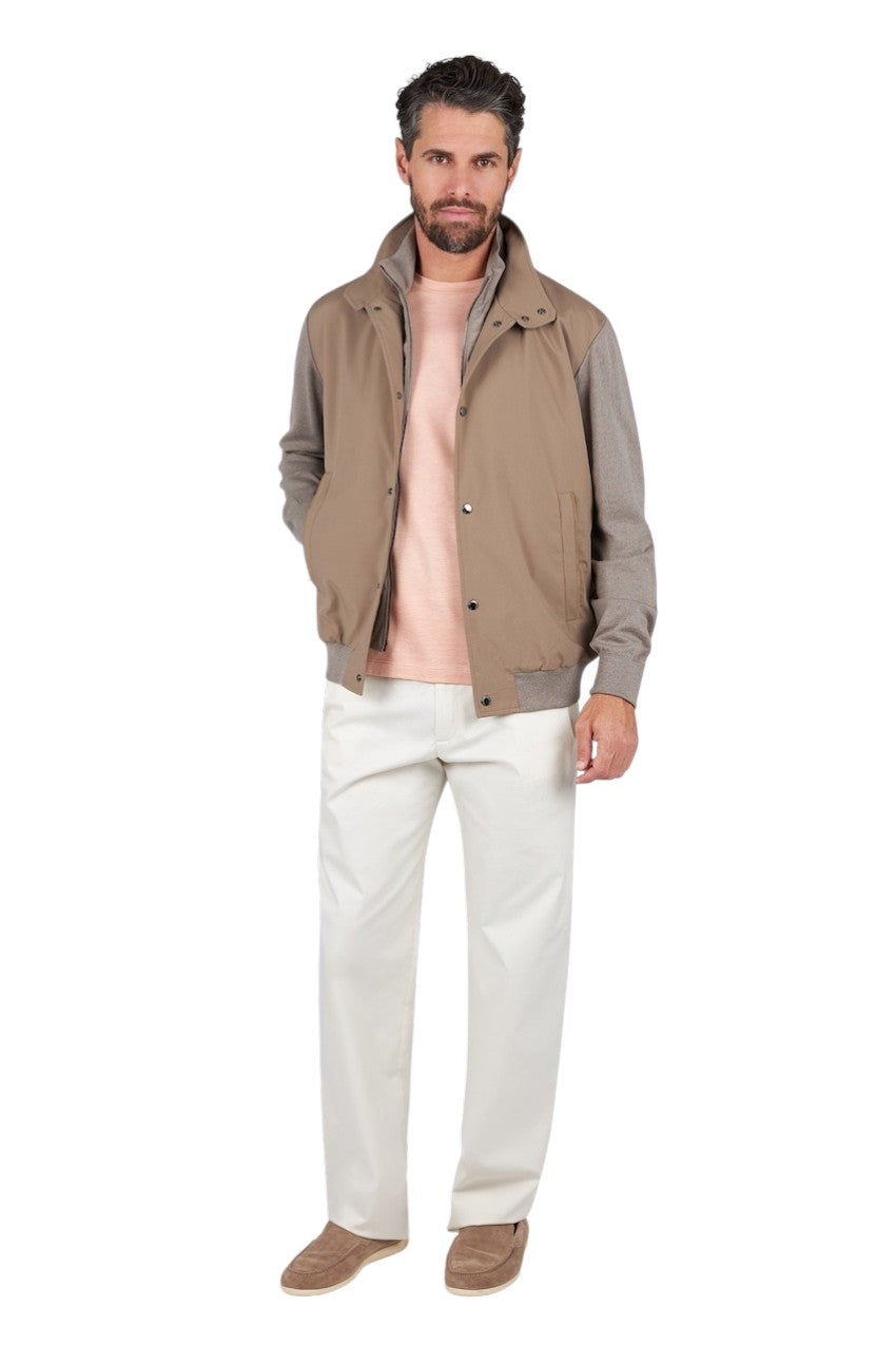 Paul & Shark parka heren licht bruin Hybrid katoen en zijde Typhoon® Platinum 26411728 111