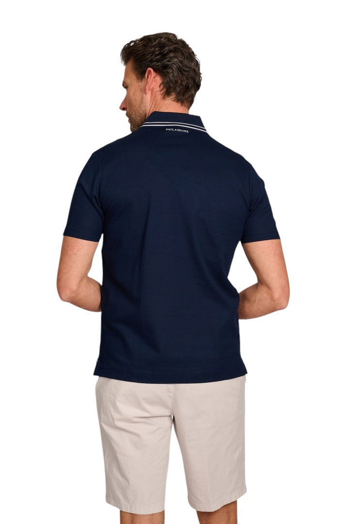 Paul & Shark polo shirt korte mouwen heren donker blauw 25411302 013