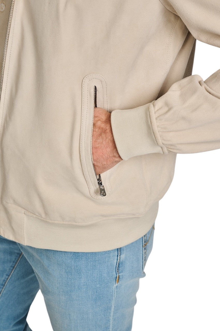 Peuterey leren mantel jas heren zand PUE5743 99012407 PE08 729