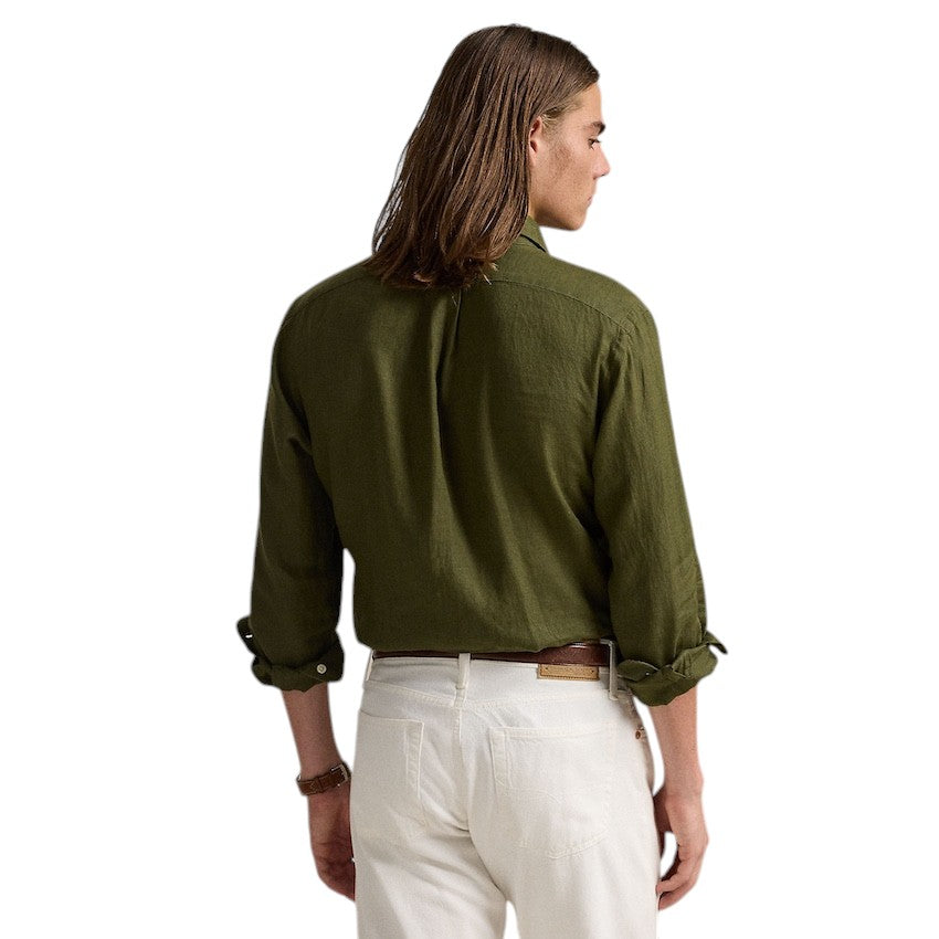 Polo Ralph Lauren Men hemd lange mouwen heren olijf slim fit 710968915006