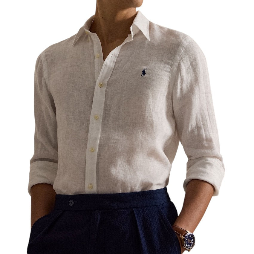 Polo Ralph Lauren Men hemd lange mouwen heren wit slim fit 710968915505