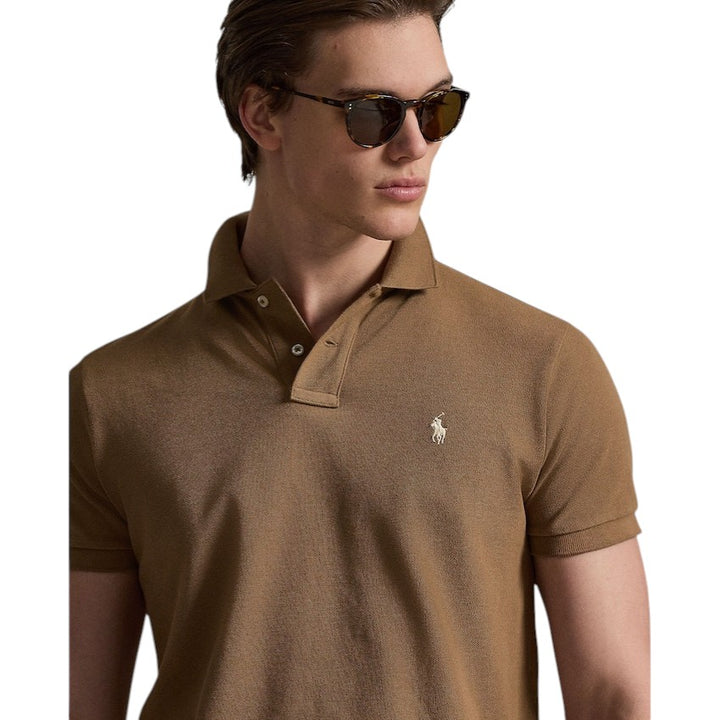 Polo Ralph Lauren Men polo shirt heren bruin Custom slim fit 710680784521