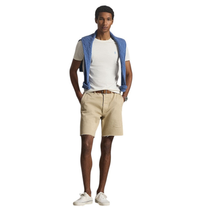 Polo Ralph Lauren Men t-shirt korte mouwen heren cream custom slim fit 710671438350