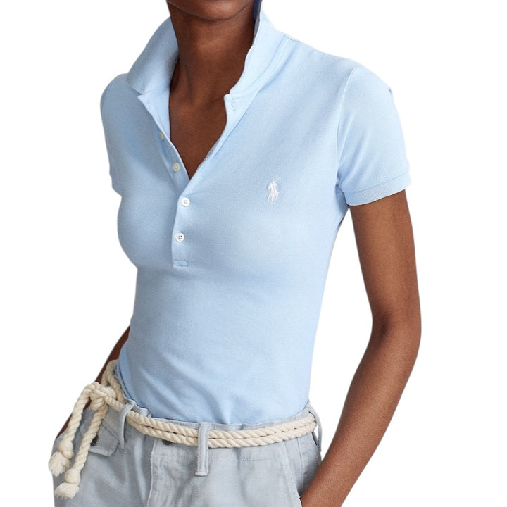 Polo Ralph Lauren Women polo shirt dames licht blauw Slim 211870245023
