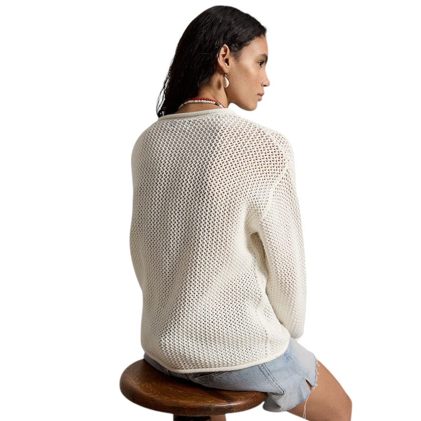 Polo Ralph Lauren Women pull trui ronde hals dames wit 211A12726001