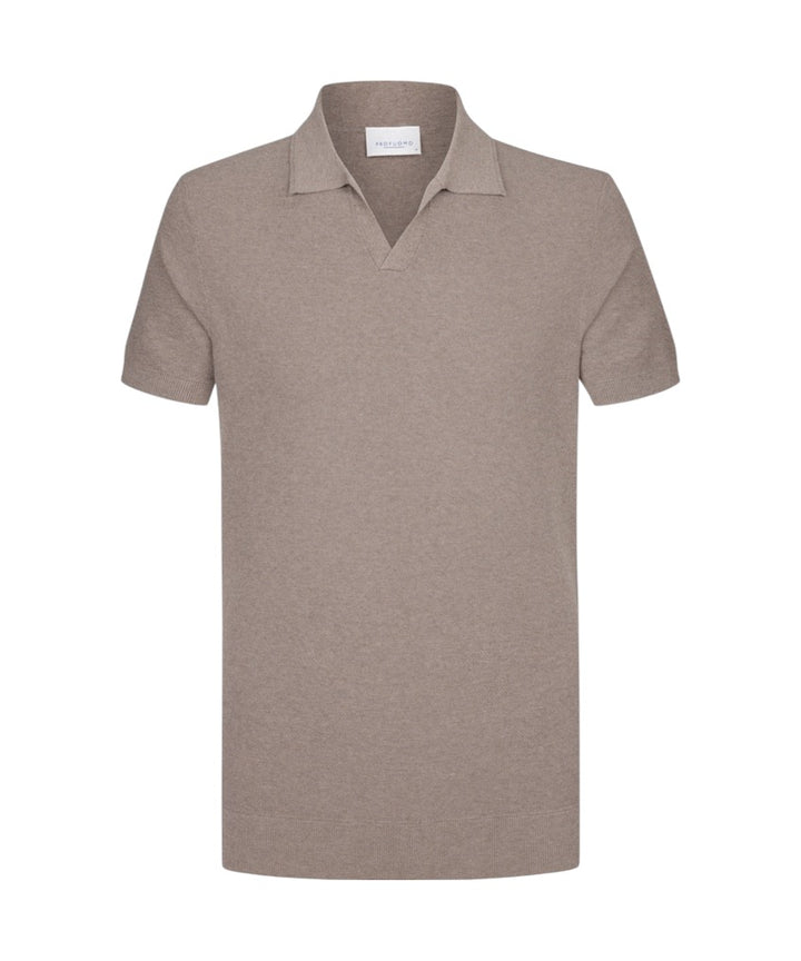 Profuomo polo shirt korte mouwen heren bruin PPWD10002B
