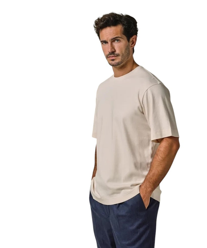 Profuomo t-shirt korte mouwen heren ecru PPWT10003B
