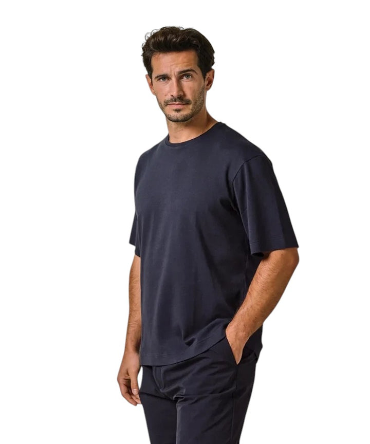 Profuomo t-shirt korte mouwen heren marine PPWT10003A.