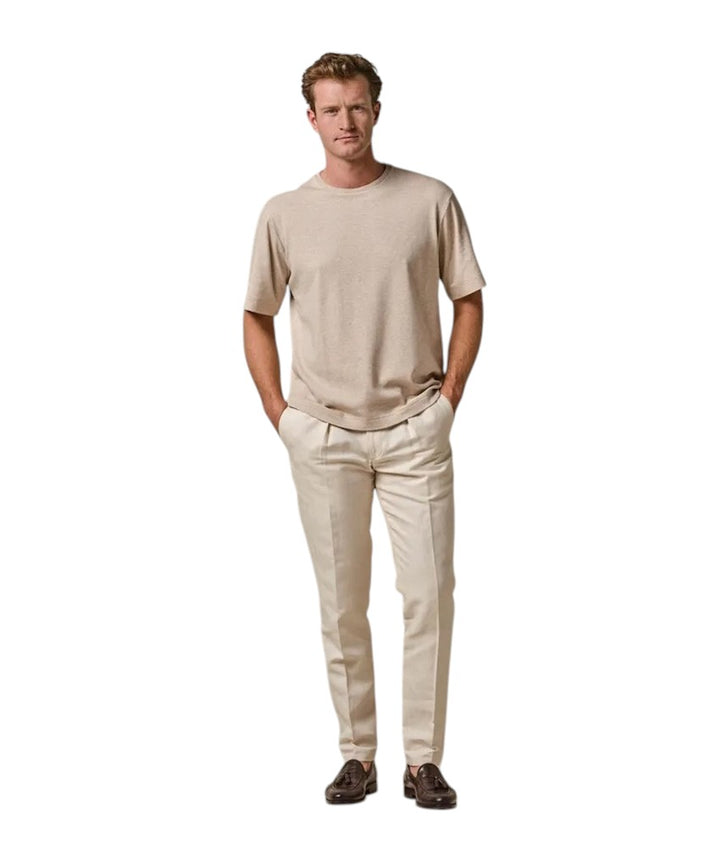 Profuomo t-shirt korte mouwen heren zand PPWT10003E.
