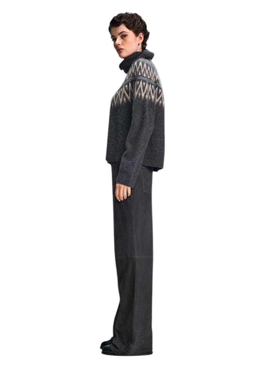 Riani pull trui rolkraag dames anthraciet 687710-8427 960