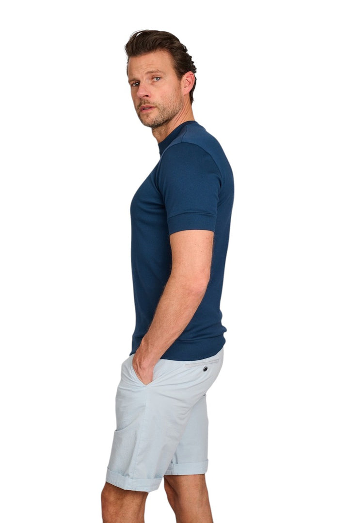 Stefan Brandt t-shirt korte mouwen heren donker blauw ELI B FR 30